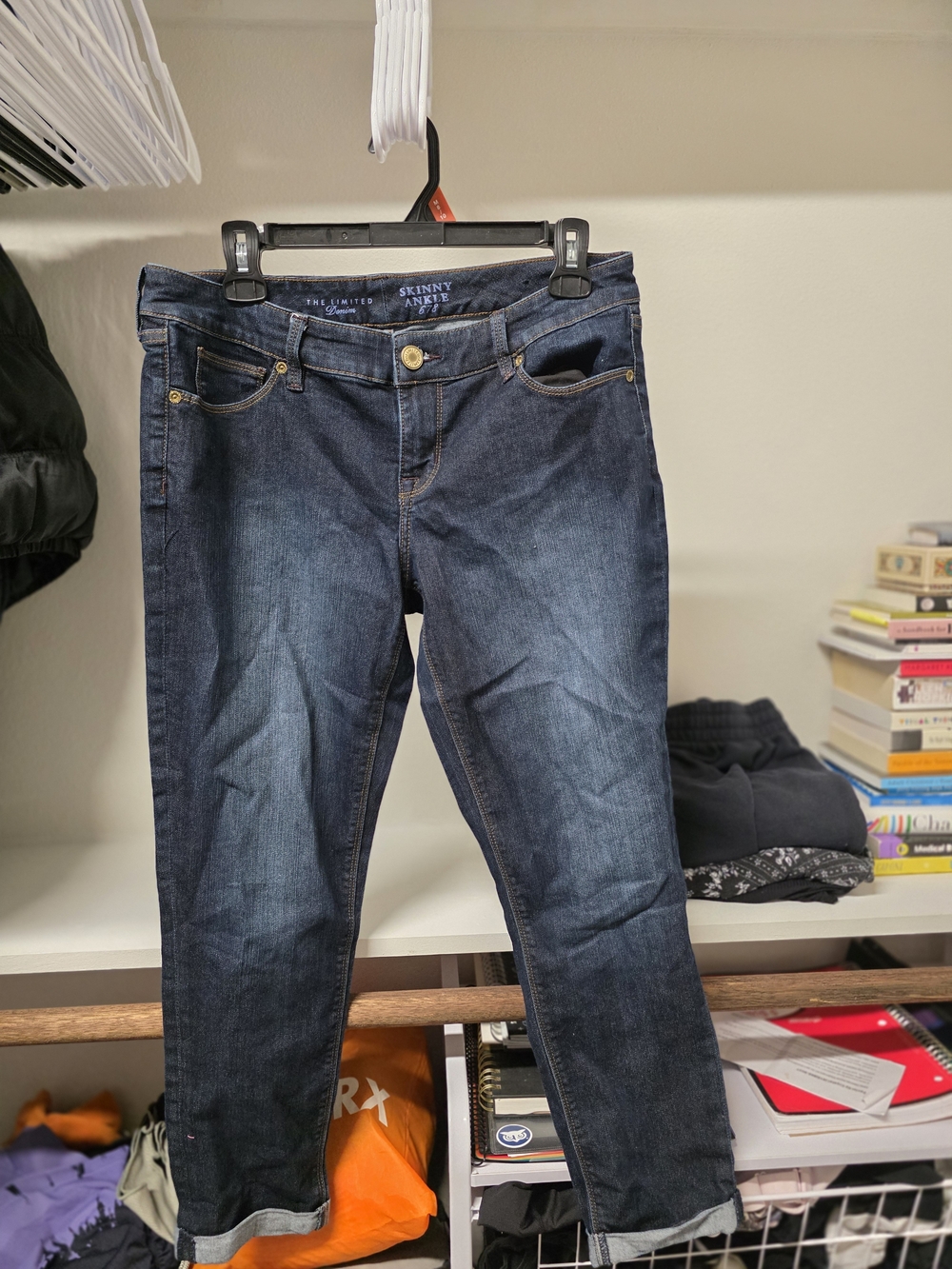 Skinny Ankle Women's Jeans in Dark Blue
